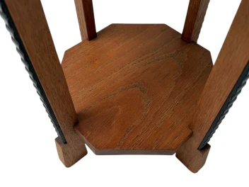 Art Deco Amsterdamse School Octagonal Pedestal Table, 1920s